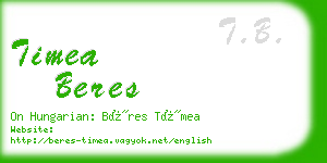 timea beres business card